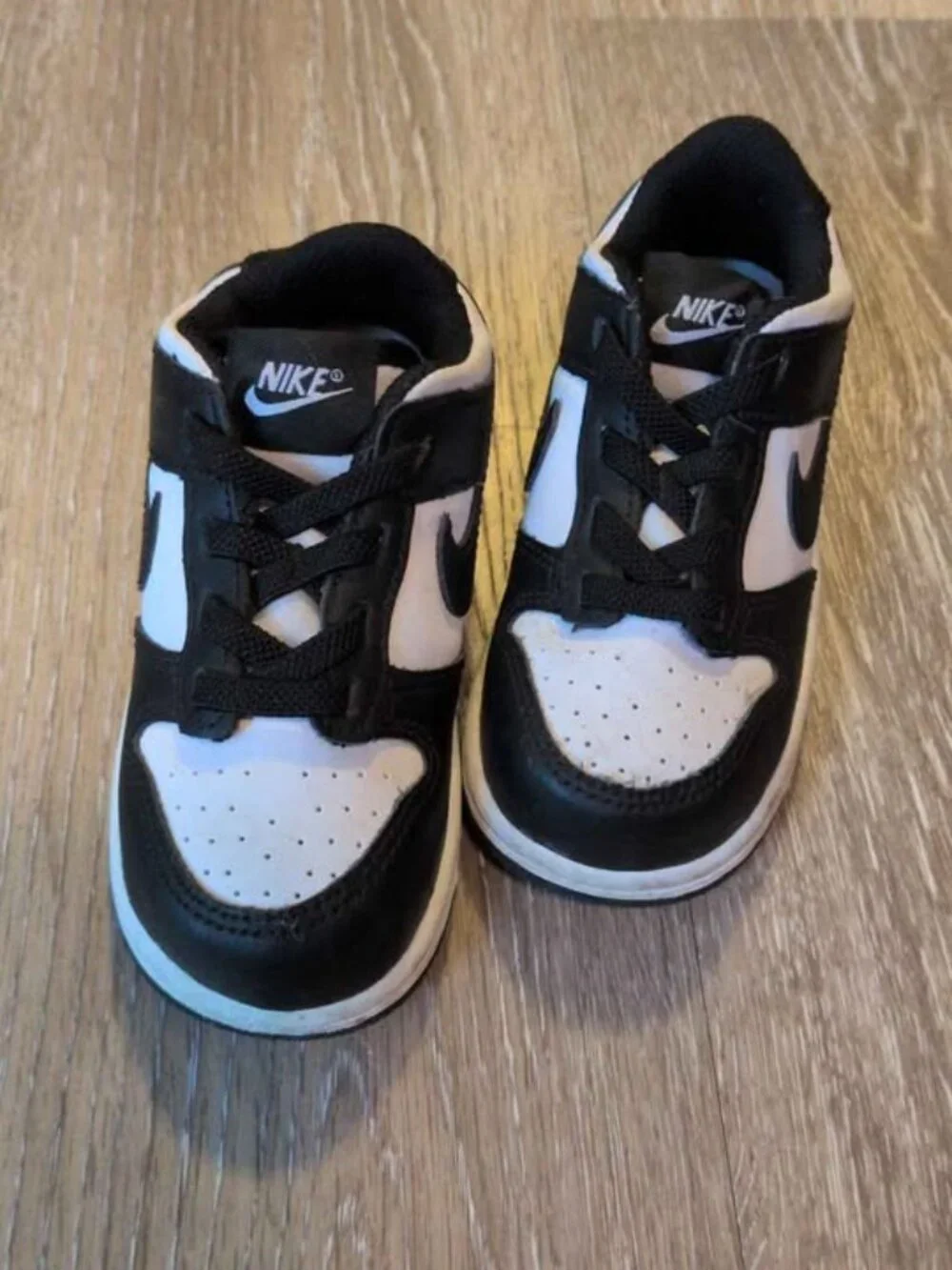 Nike Dunk Low Toddler Shoes Black White US 7.5c